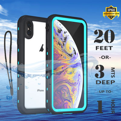 IP68 Waterproof Phone Case For 11 Pro Max X XR XS MAX Clear Silicone Shell for Apple 8 7 6 6S Plus Shockproof Cover