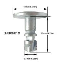 20X อยู่ข้างใต้ถาดฝาปิดเครื่องยนต์คลิปยึดสกรูโลหะแผงตัดสำหรับรถ Audi A3 A4 A6 A8 Vw Passat B5 Skoda สุดยอด I 8D0805121