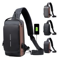 ❈  Fashion Shoulder for Men USB Man Crossbody Anti-Theft Short Messenger Sling Designer Chest