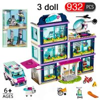 932Pcs Heartlake City Hospital Model Building Blocks Compatible Girls Friends Bricks With Figures Toys For Children Gifts