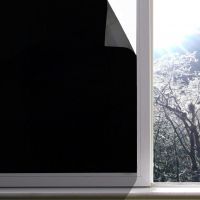 Blackout Opaque Window Sticker Static Cling Blocking Frosted Dark Tint Film Privacy Protection Covering