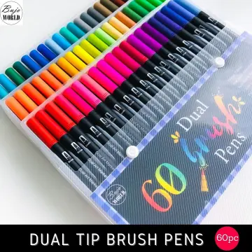Soft Dual Brush Art Markers Pen Fine Tip and Brush Tip Great for Bullet  Journal Student Coloring Book Calligraphy Lettering