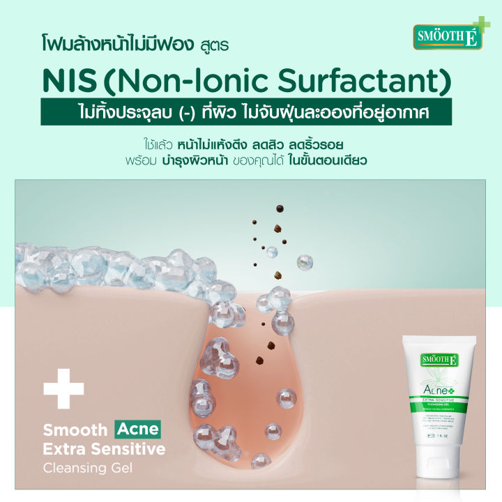 smooth-e-acne-extra-sensitive-cleansing-gel-เจลล้างหน้าสูตรไม่มีฟอง-สำหรับผิวบอบบางแพ้ง่าย-มีแนวโน้มเป็นสิวง่าย-พร้อมบำรุงผิวหน้าในขั้นตอนเดียว