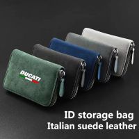 Motorcycle Suede Leather Portable storage box drivers license ID storage bag For Ducati 796 795 821 Monster 696 400 Accessories