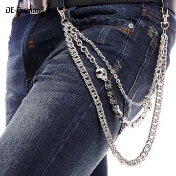 Keys Chain For Pants Belt Women Men Keychain Clip On Chains For Pants Punk  Jeans Hipster Hip Hop Jewelry