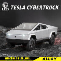 LEO เครื่องชั่งร้อน? 1/32 เทสลา Cybertruck รถกระบะโลหะ Diecast ของเล่นโลหะผสมรถยนต์รุ่นรถบรรทุกสําหรับเด็กผู้ชายเด็กยานพาหนะงานอดิเรก