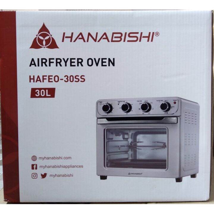 air fryer Hanabishi Air Fryer Oven 30L HAFEO30SS Lazada PH