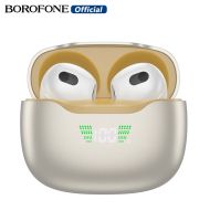 BOROFONE BW40 TWS ชุดหูฟังบลูทูธไร้สายบลูทูธ5.3พร้อมไมโครโฟนหูฟังบลูทูธแบบสปอร์ตสเตอริโอควบคุมด้วยระบบสัมผัสพร้อมจอแสดงผลดิจิตอล LED/สายคล้องสำหรับสมาร์ทโฟนทุกรุ่น