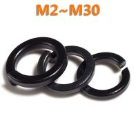 Carbon Steel Black Grade 8.8 Steel Spring Washer Split Lock Elastic Gasket M2M3 M4 M5M6 M8 M10 M12M14 M16 M18-M30 Elastic Gasket