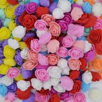 hotx【DT】 200/50Pcs Artificial Heads 3.5cm Foam Flowers for Wedding Decoration Supplies