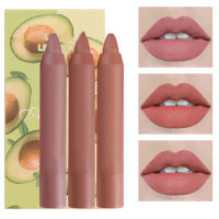 [wilkl] 3Pcs Matte Lipstick Set Fruit Flavor Long Lasting Waterproof Smudge Proof Lipsticks