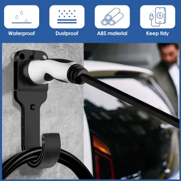 EV Charging Cable Holder, EV Charger J Hook Wall Mounted For Type