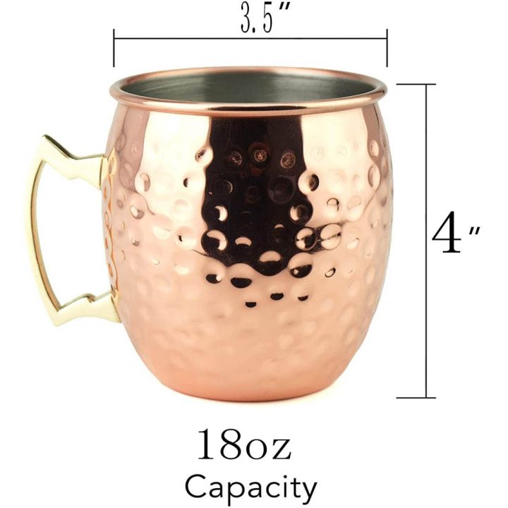 2ชิ้น100-ทำด้วยมือ18ออนซ์ถ้วยชุบทองแดงแก้วมอสโกมิวล์แก้วเบียร์ฝากรองค็อกเทลชุบทองแดงแก้วแก้วกาแฟ-nmckdl