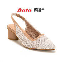 Bata บาจา รองเท้าแบบสวมรัดส้น รองเท้าทำงาน ดีไซน์เรียบหรู สูง 2 นิ้ว รุ่น PRIMA สีเบจ 6398001 สีดำ 6396001