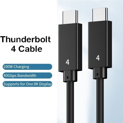 สายเคเบิล Thunderbolt ชนิด C 4 8K60hz 40Gbps ข้อมูล PD 100W ใช้ได้กับธันเดอร์โบลต์3 USB 4.0 USB3.1/3.0กระเป๋าโน้ตบุ๊คเดลเอชพีเอซุสสายเคเบิลสำหรับ Macbook