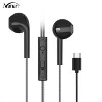 ⚡ จัดส่งที่รวดเร็ว ⚡ Type-c In-ear Mobile Wire Control Headset Bass Stereo Music Earphones Sports Earbuds With Microphone