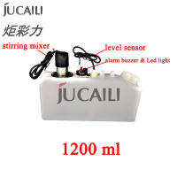 Jucaili 1200มิลลิลิตรถังย่อยที่มีเซ็นเซอร์ระดับกวนผสมปลุกสำหรับ Infinitigongzhencrystaljet อิงค์เจ็ทยูวีเครื่องพิมพ์ตลับหมึก