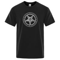 Pentagram Gothic Occult Satan Print Men Tshirts Breathable T Shirts Vogue Creativity Tshirt Gildan