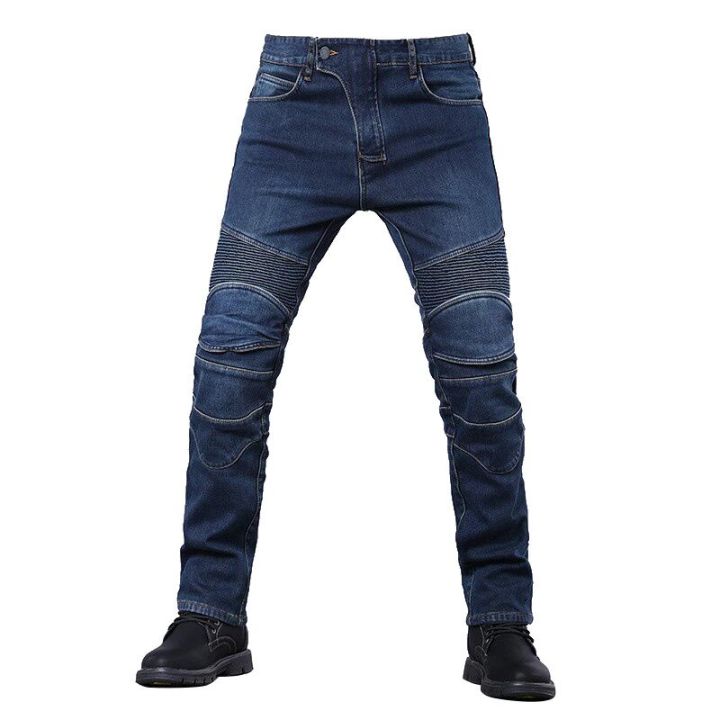 กางเกงยีนส์ขายาวสำหรับกางเกงขี่มอเตอร์ไซค์ใหม่เอี่ยม-กางเกงยีนส์ขายาวสำหรับขี่มอเตอร์ไบค์-cincin-kasual-มอเตอร์ครอสอุปกรณ์ป้องกัน