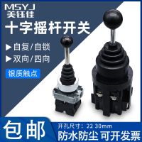 22/30mm cross rocker switch double two-way four-way reset/self-locking master silver contact joystick rocker