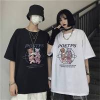 koki2shop -?พร้อมส่ง? ?เสื้อยืด oversize ลายการ์ตูน  สไตล์เกาหลี ??  #BB01