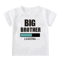 [In stock]big brothe ตัวอักษรภาษาอังกฤษการค้าต่างประเทศพิมพ์ลำลองชายหญิงเด็กแขนสั้นคอกลมสีขาว T เสื้อยืด