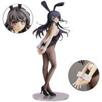 24ซม. ภาพอนิเมะคนพาลไม่ได้ฝันถึง Bunny Girl Senpai Sakurajima Mai ตุ๊กตาขยับแขนขาได้เด็กหญิงหุ่น PVC ของขวัญโมเดล