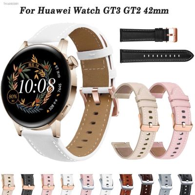 ♗ Replacement 20mm Smart Watch Strap For Huawei Watch GT3 GT 3 Pro 43mm Correa Wrist Band GT 2 GT2 42mm Leather Watchband Bracelet