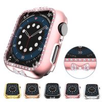 Exquisite Bowknot Protector Cover for Apple Watch Series 6 SE 5 4 Case 40mm 44mm Diamond Shell for IWatch Band Series Accessorie