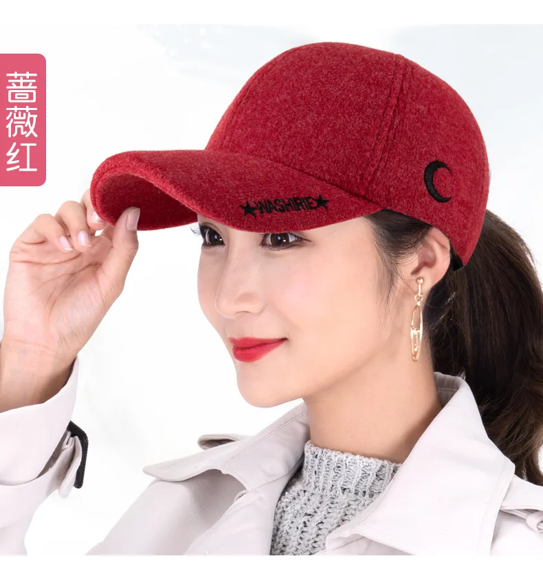 NEW Baseball Cap Casual Fashion Hat Autumn And Winter Plus Velvet