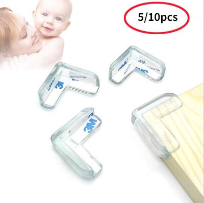 5/10pcs Child Baby Safety Silicone Table Corner Edge Guards Protector (Clear)