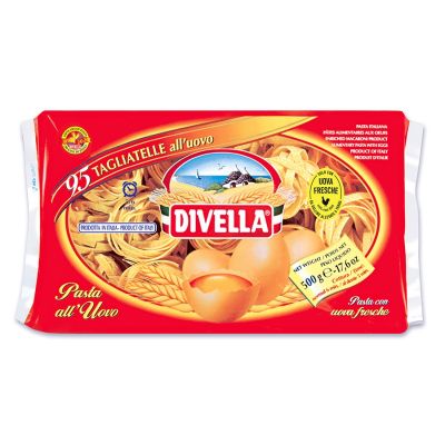 🔖New Arrival🔖 ดีเวลล่า แทลเลียเตลเล พาสต้าไข่ 500 กรัม - Divella Tagliatelle Pasta with Eggs 500g 🔖