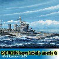 1:700 Scale หุ่นประกอบ UK HMS ชุดสร้างโมเดลเรือเรือรบ1945 05765