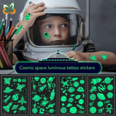 Luminous Universe Space Tattoo Sticker Children Cartoon Party Kawaii Kids Stationery Stickers Stickers Labels