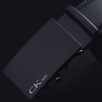 Luxury Strap Male Waistband Top Quality Black Leather Belt Men Fashion Ratchet Automatic Buckle with Cow Leather Belt