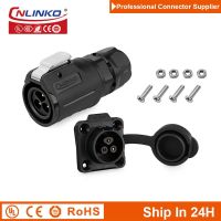 Cnlinko LP16 Aviation 3pin M16 Waterproof Solder Plug Socket Wire Joint Power Connector for Electric Motorcycle Scooter Charger