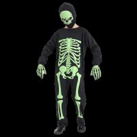 Child Funny Glow In The Dark Skeleton Zombie Jumpsuit Cosplay Scary Costume Kids Fancy Dress Halloween Theme Party Performance