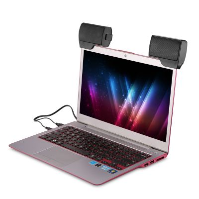 USB Stereo Sound Bar Clipon Notebook Laptop Music Computer With Clip