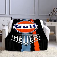 XZX180305  GULF Motorcycle Logo Printed Blanket Cute, Soft, Comfortable, w a rm Blanket Travel Home Bed Cover Blanket Birthday Gift