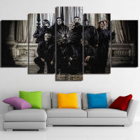 5 panel canvas room decoration print poster picture canvas 5 piece HD Printed slipknot nu metal Painting Free shipping