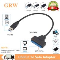 Grwibeo USB SATA 3 Cable Sata To USB3.0 Adapter UP To 6 Gbps Support 2.5Inch External SSD HDD Hard Drive 22 Pin Sata III A25 2.0