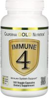 California Gold Nutrition Immune 4, (180 Veggie Capsules) Immune System Support ,Vitamin C, Vitamin D, Zinc and Selenium Antioxidant วิตามินซี วิตามินดี ซิงค์