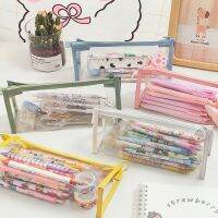 ❐ PVC Transparent Pencil Case Kawaii Waterproof Pencil Bags for Students Stationery School Supplies Portable Pen Pencil Pouch Bag