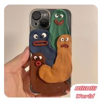 เคสโทรศัพท์มือถือ เคสโทรศัพท์  ปิดด้านหลัง ลายการ์ตูน mud man iPhone11 XR 7 8 6 6s Plus 14 13 12 Pro X XS MAX SE