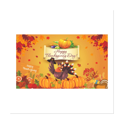 Happy Thanksgiving Day Hanging Fall Harvest Poster Background Banner Banner 70.8Inx43.3in for Thanksgiving Day Party Decoration