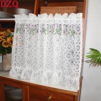 【YD】 French Short Curtains for Hollow Half Bow Tie Room  A379