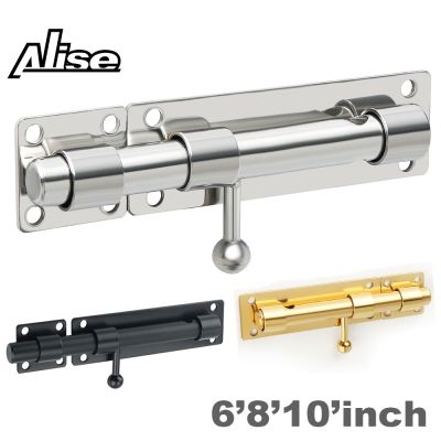 【LZ】♧☽♧  Alise Slide Bolt Gate Latch Safety Door Lock with Padlock Hole5/8-Inch Dia Bar Heavy Duty Solid 304 Stainless Steel Chrome