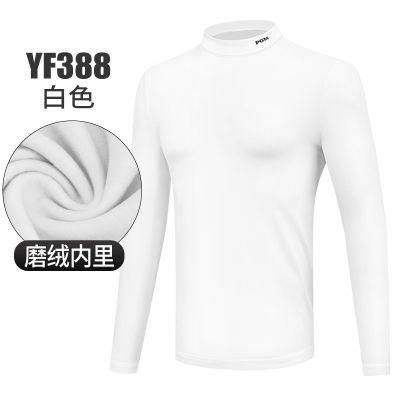PGM Men Winter Cashmere Bottom Shirt Golf Tennis Volleyball Clothing Warm Long Sleeve Polo T Shirts