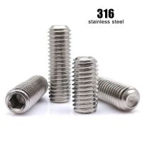 1/10/50pcs High Quality M3 M4 M5 M6 M8 M10 DIN916 316 A4 Stainless Steel Allen Hex Hexagon Socket Cup Point Grub Bolt Set Screw