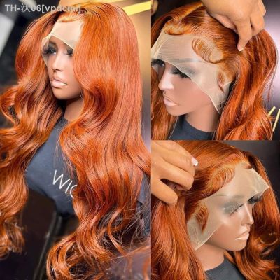 350 Ginger Body Wave Lace Front Human Hair Wigs For Women 13x6 Lace Front Human Hair Wigs 250 Density Ginger 5x5 HD Closure Wig [ Hot sell ] vpdcmi